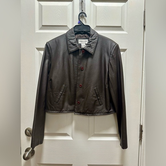 Newport News Easy Style Convertible Leather Jacket | size L | - Picture 6 of 7